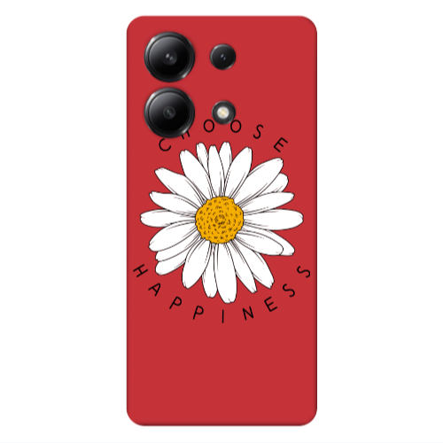 Xiaomi Redmi Note 13 4G Chose Happines Red Colored Silicone TPU Θήκη