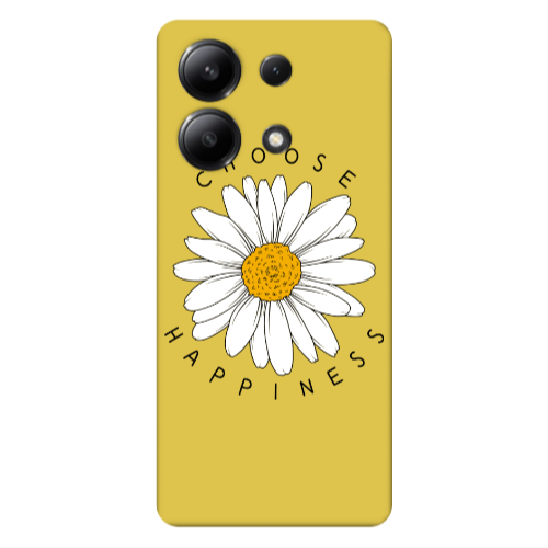 Xiaomi Redmi Note 13 4G Chose Happines Yellow Colored Silicone TPU Θήκη