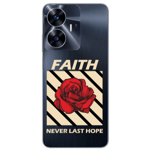 Realme Note 50 Faith Never Last Hope Transparent Silicone TPU Θήκη