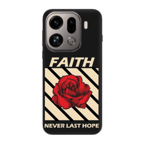Oppo Find X9 Pro Faith Never Last Hope Black Colored Silicone TPU Θήκη