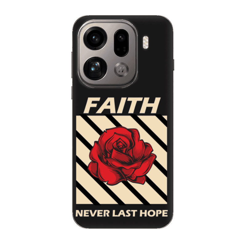 Oppo Find X9 Pro Faith Never Last Hope Black Colored Silicone TPU Θήκη