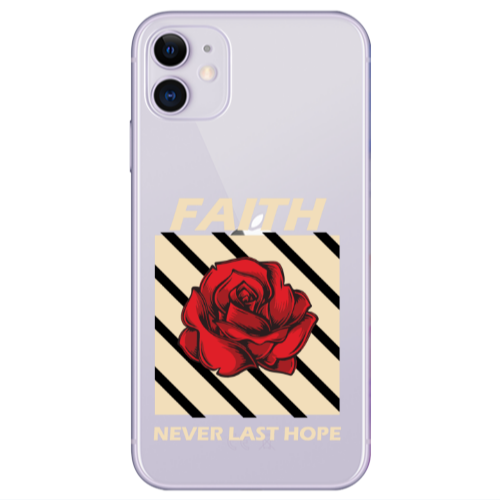 Apple iPhone 11  Faith Never Last Hope Transparent Silicone TPU Θήκη