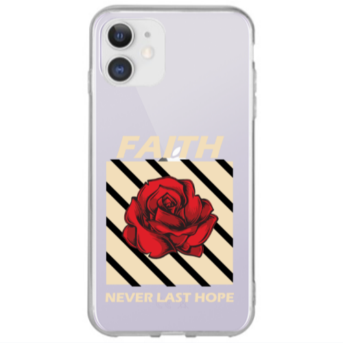 Apple iPhone 12 Faith Never Last Hope Transparent Silicone TPU Θήκη