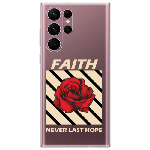 Samsung S22 Ultra Faith Never Last Hope Transparent Silicone TPU Θήκη
