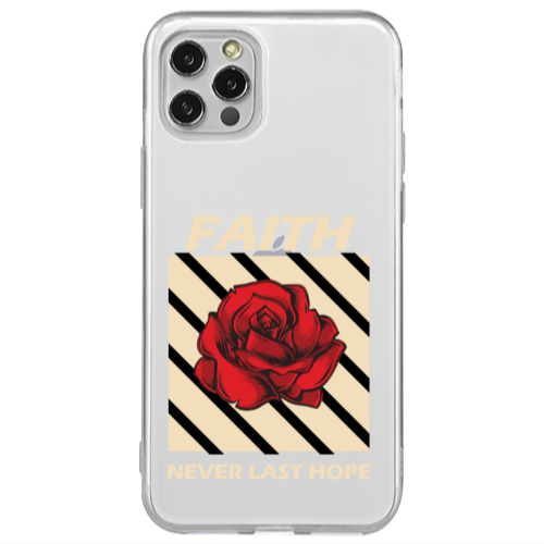 Apple iPhone 12 Pro Faith Never Last Hope Transparent Silicone TPU Θήκη