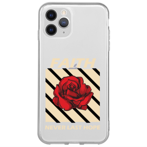 Apple iPhone 12 Pro Max Faith Never Last Hope Transparent Silicone TPU Θήκη
