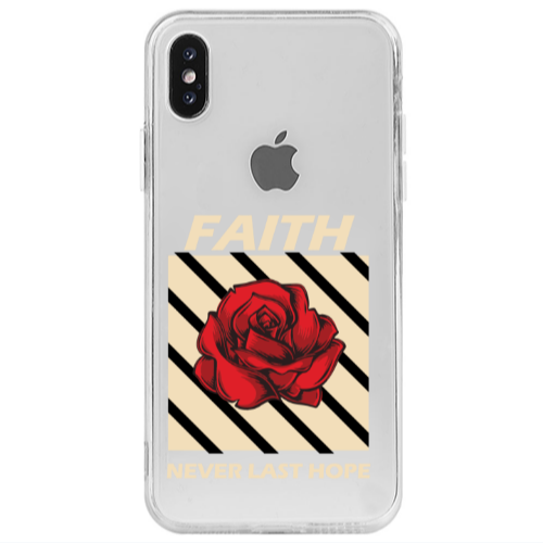Apple iPhone Xs Max Faith Never Last Hope Transparent Silicone TPU Θήκη