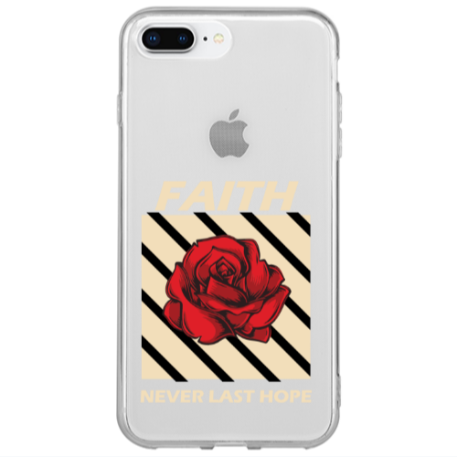 Apple iPhone 7 Plus Faith Never Last Hope Transparent Silicone TPU Θήκη