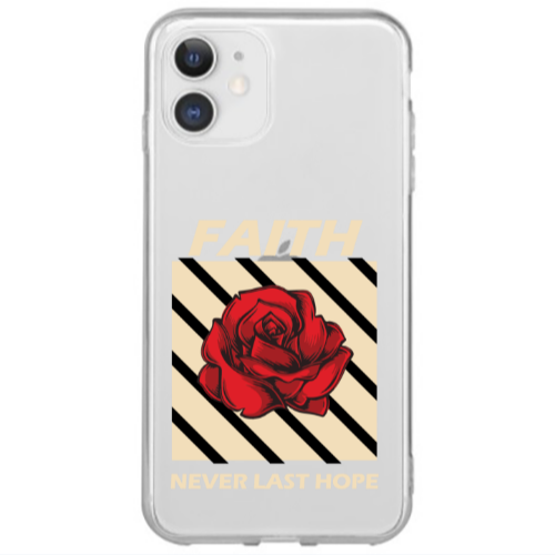 Apple iPhone 12 Mini Faith Never Last Hope Transparent Silicone TPU Θήκη