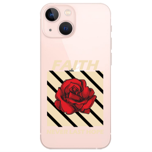 Apple iPhone 13 Mini Faith Never Last Hope Transparent Silicone TPU Θήκη