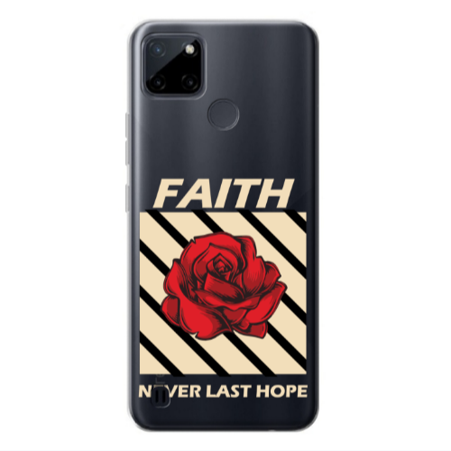 Realme C25Y Faith Never Last Hope Transparent Silicone TPU Θήκη