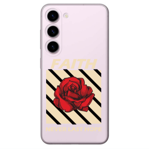 Samsung S23 Faith Never Last Hope Transparent Silicone TPU Θήκη