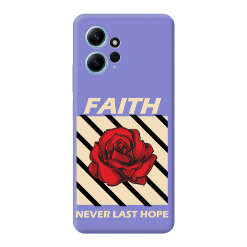 Xiaomi Redmi Note 12 4G Faith Never Last Hope Purple Colored Silicone TPU Θήκη