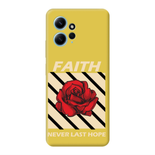 Xiaomi Redmi Note 12 4G Faith Never Last Hope Yellow Colored Silicone TPU Θήκη