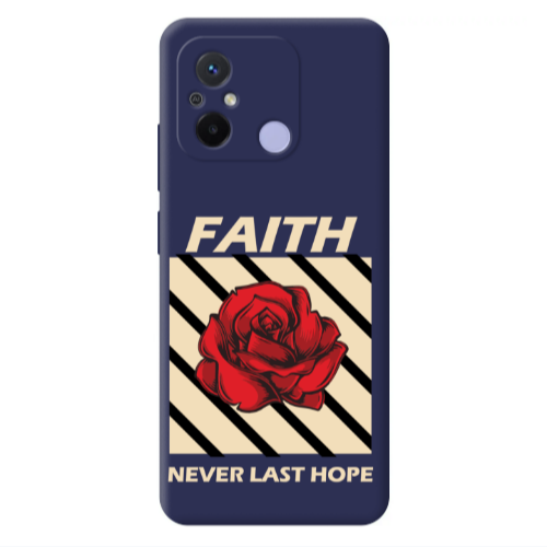 Xiaomi Redmi 12C Faith Never Last Hope Dark blue Colored Silicone TPU Θήκη