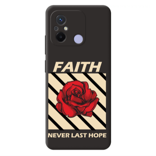 Xiaomi Redmi 12C Faith Never Last Hope Black Colored Silicone TPU Θήκη