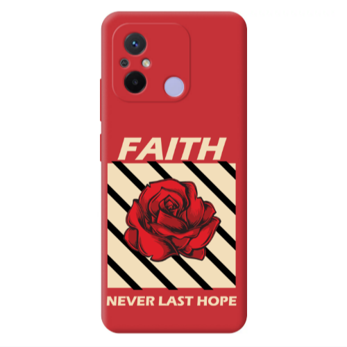 Xiaomi Redmi 12C Faith Never Last Hope Red Colored Silicone TPU Θήκη