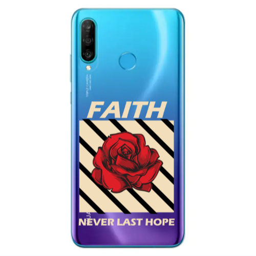 Huawei P30 Lite Faith Never Last Hope Transparent Silicone TPU Θήκη