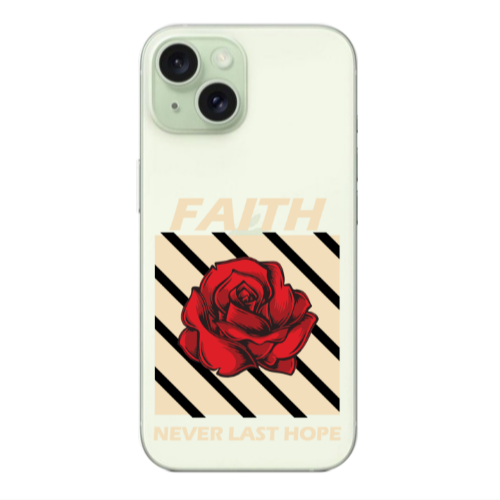 Apple iPhone 15 Faith Never Last Hope Transparent Silicone TPU Θήκη