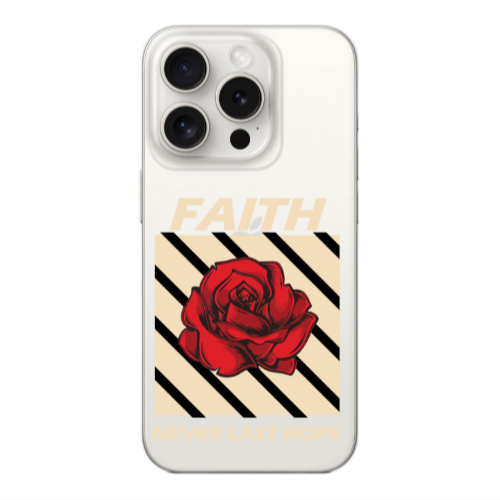 Apple iPhone 15 Pro Faith Never Last Hope Transparent Silicone TPU Θήκη