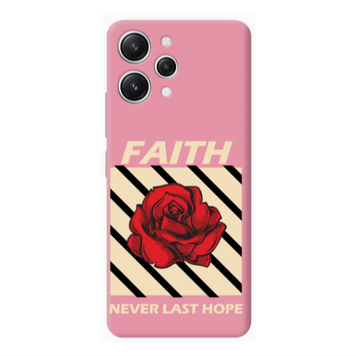 Xiaomi Redmi 12 Faith Never Last Hope Pink Colored Silicone TPU Θήκη