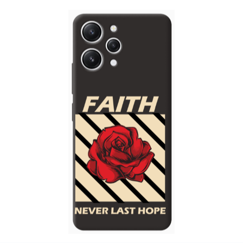 Xiaomi Redmi 12 Faith Never Last Hope Black Colored Silicone TPU Θήκη