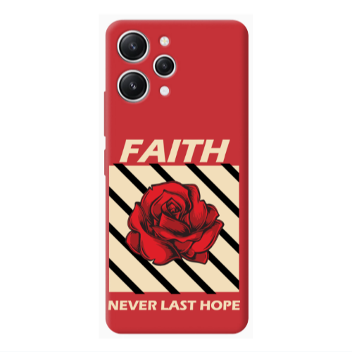 Xiaomi Redmi 12 Faith Never Last Hope Red Colored Silicone TPU Θήκη