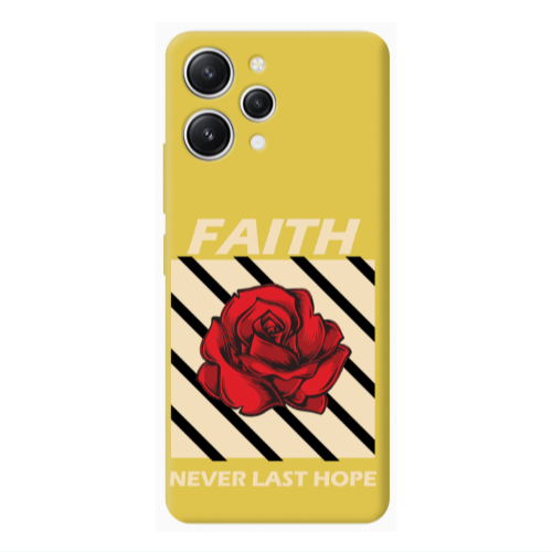 Xiaomi Redmi 12 Faith Never Last Hope Yellow Colored Silicone TPU Θήκη