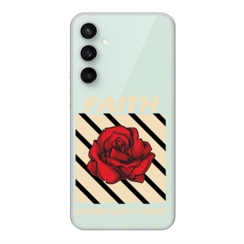 Samsung S23FE Faith Never Last Hope Transparent Silicone TPU Θήκη