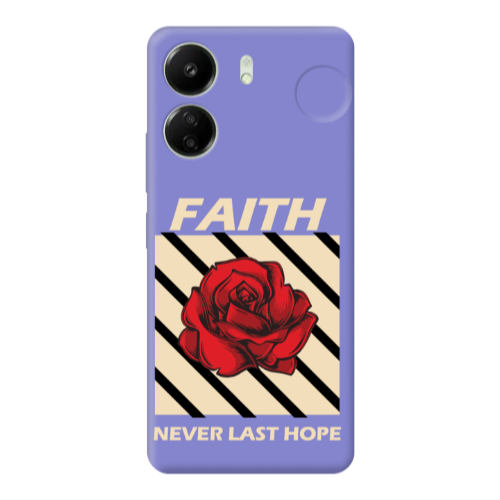 Xiaomi Redmi 13C Faith Never Last Hope Purple Colored Silicone TPU Θήκη