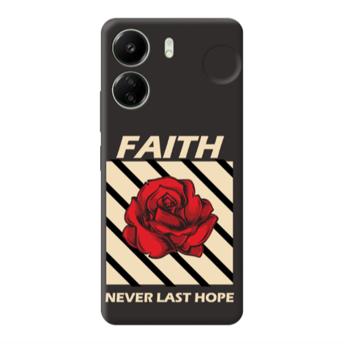Xiaomi Redmi 13C Faith Never Last Hope Black Colored Silicone TPU Θήκη