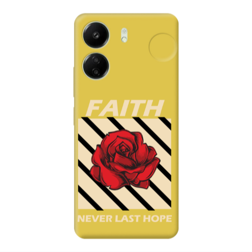 Xiaomi Redmi 13C Faith Never Last Hope Yellow Colored Silicone TPU Θήκη