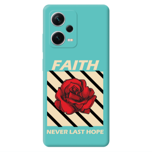 Xiaomi Poco X5 Faith Never Last Hope Turquoise Colored Silicone TPU Θήκη