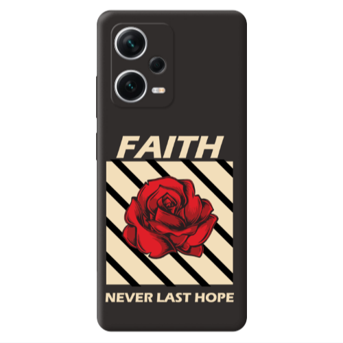 Xiaomi Poco X5 Faith Never Last Hope Black Colored Silicone TPU Θήκη