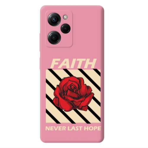 Xiaomi Poco X5 Pro Faith Never Last Hope Pink Colored Silicone TPU Θήκη