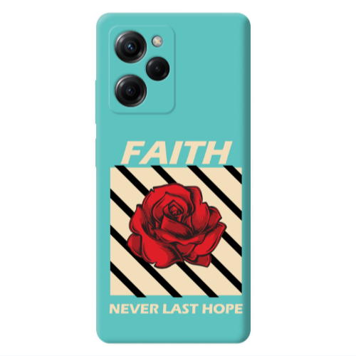 Xiaomi Poco X5 Pro Faith Never Last Hope Turquoise Colored Silicone TPU Θήκη