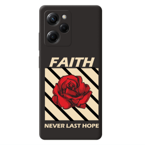 Xiaomi Poco X5 Pro Faith Never Last Hope Black Colored Silicone TPU Θήκη