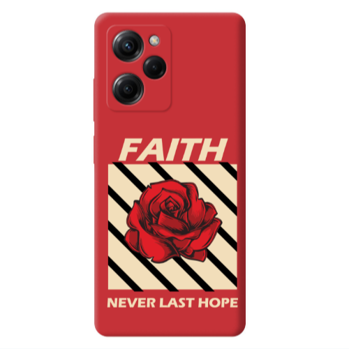 Xiaomi Poco X5 Pro Faith Never Last Hope Red Colored Silicone TPU Θήκη