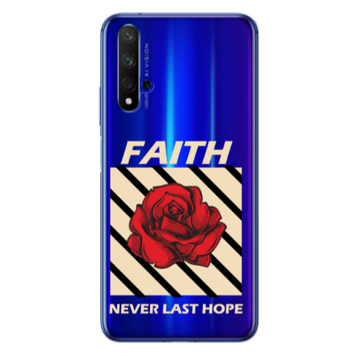 Huawei Nova 5 T Faith Never Last Hope Transparent Silicone TPU Θήκη