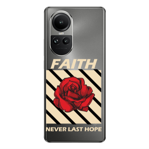Oppo Reno10 5G Faith Never Last Hope Transparent Silicone TPU Θήκη