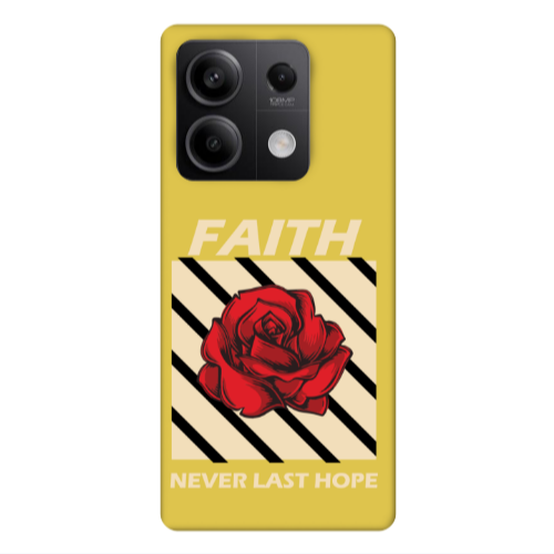 Xiaomi Redmi Note 13 5G Faith Never Last Hope Yellow Colored Silicone TPU Θήκη