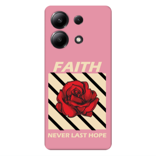 Xiaomi Redmi Note 13 4G Faith Never Last Hope Pink Colored Silicone TPU Θήκη