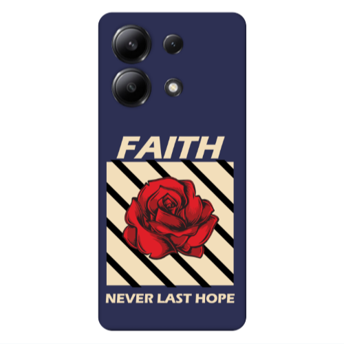 Xiaomi Redmi Note 13 4G Faith Never Last Hope Dark blue Colored Silicone TPU Θήκη