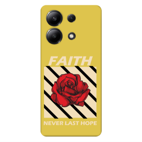 Xiaomi Redmi Note 13 4G Faith Never Last Hope Yellow Colored Silicone TPU Θήκη