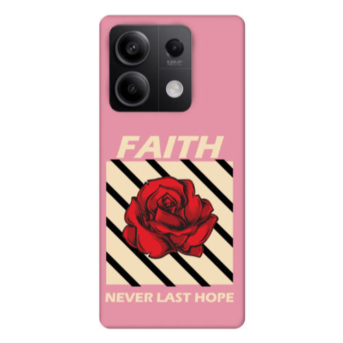 Xiaomi Redmi Note 13Pro 5G Faith Never Last Hope Pink Colored Silicone TPU Θήκη