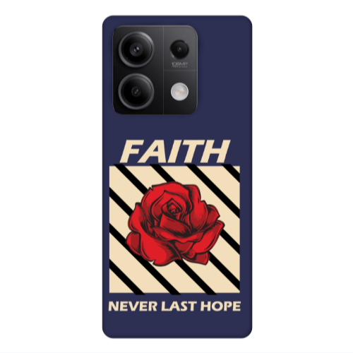 Xiaomi Redmi Note 13Pro 5G Faith Never Last Hope Dark blue Colored Silicone TPU Θήκη