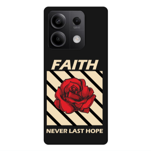 Xiaomi Redmi Note 13Pro 5G Faith Never Last Hope Black Colored Silicone TPU Θήκη