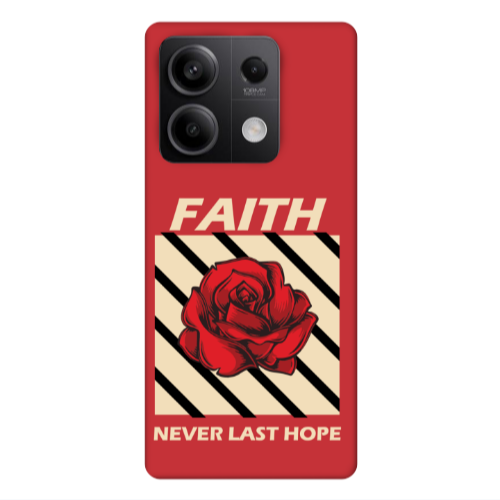 Xiaomi Redmi Note 13Pro 5G Faith Never Last Hope Red Colored Silicone TPU Θήκη
