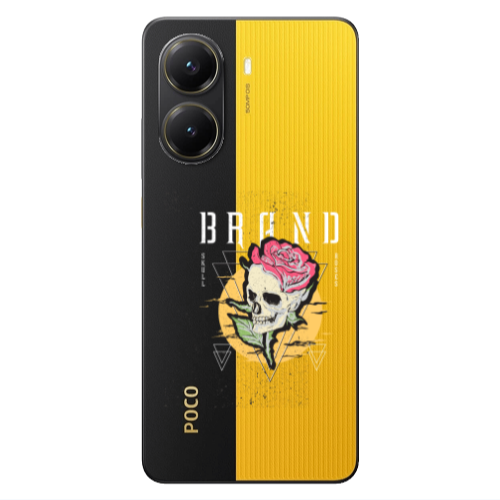 Xiaomi Poco X7 Pro Skull Roses Transparent Silicone TPU Θήκη