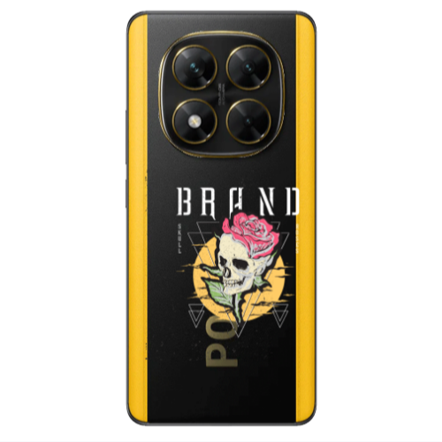 Xiaomi Poco X7 Skull Roses Transparent Silicone TPU Θήκη